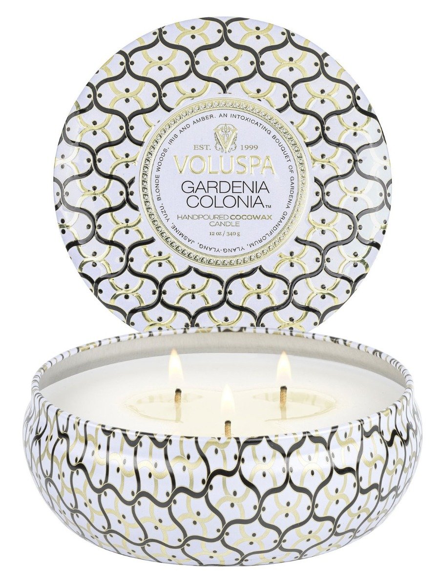 Gardenia Colonia 3 Wick Tin Candle