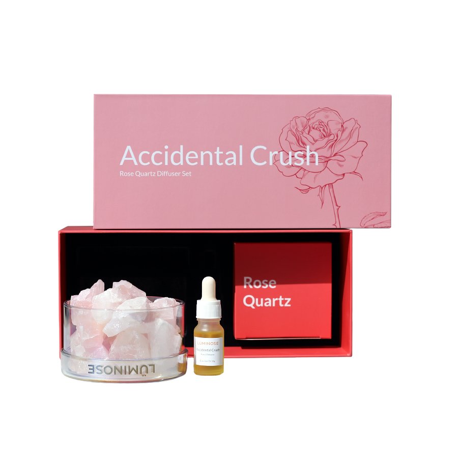 Accidental Crush Rose Quartz Diffuser Set