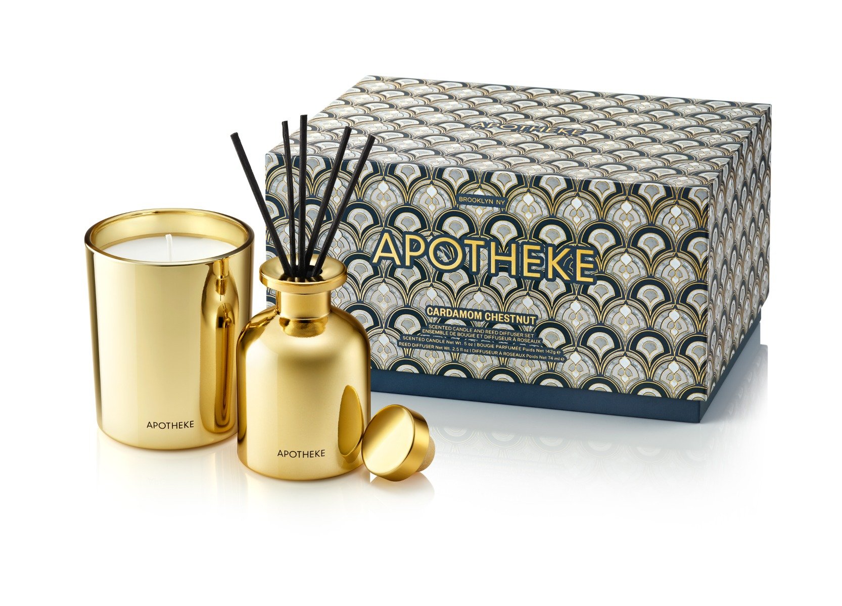 Cardamom Chestnut Mini Candle & Reed Diffuser Duo