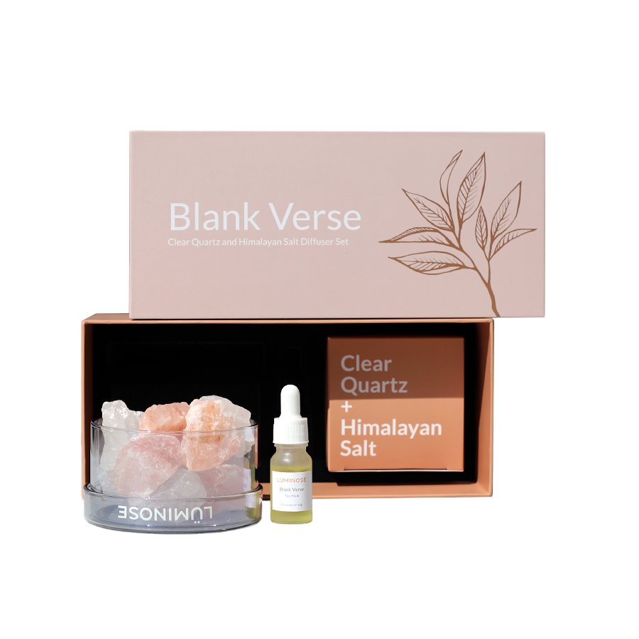 Blank Verse Clear Quartz & Himalayan Salt Diffuser Set