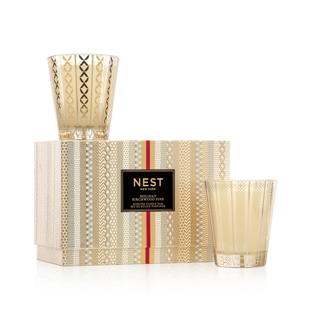 Festive Classic Candle Duo (Holiday & Birchwood Pine) Set