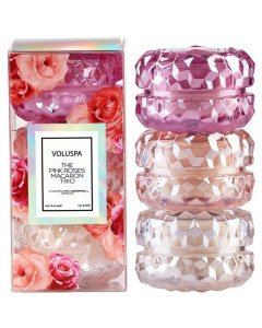 Voluspa Roses Macaron 3 Candle Gift Set