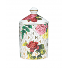 Harlem Candle Company Lady Day White Floral Ceramic Candle