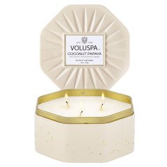 Voluspa Coconut Papaya Octagon Tin Candle