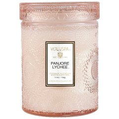 Voluspa Panjore Lychee Embossed Small Glass Candle