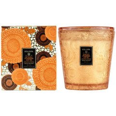 Voluspa Spiced Pumpkin Latte 3 Wick Hearth Candle