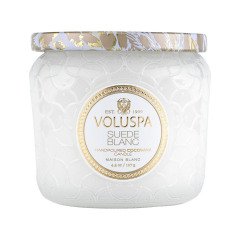 Voluspa Suede Blanc Petite Jar Candle