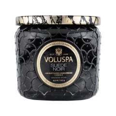 Voluspa Suede Noir Petite Jar Candle