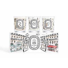 Diptyque - Cafe (Coffee), Chantilly (Whipped Cream), Biscuit (Cookie) Set of 3 Mini Candles 