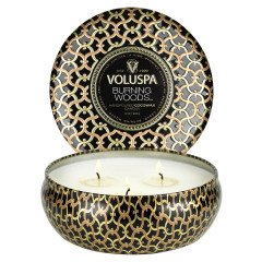 Voluspa Burning Woods 3 Wick Tin Candle