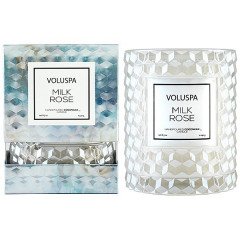 Voluspa Milk Rose Icon Cloche Cover Candle