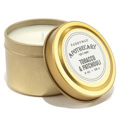 Paddywax Tobacco & Patchouli Travel Tin Candle