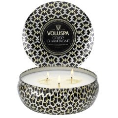 Voluspa Crisp Champagne 3 Wick Tin Candle