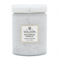Voluspa Bourbon Vanille Embossed Small Glass Candle
