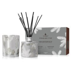 Thymes - Frasier Fir Statement Candle & Diffuser Gift Set