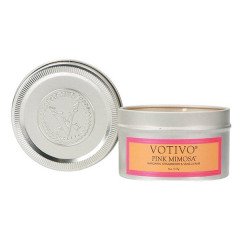 Votivo Pink Mimosa Travel Tin Candle