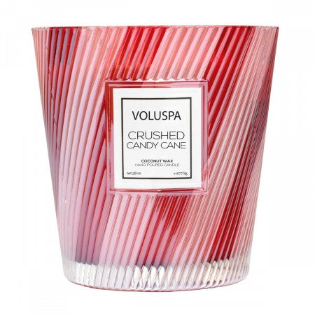 Voluspa Crushed Candy Cane 3 Wick Hearth Candle Candle Delirium