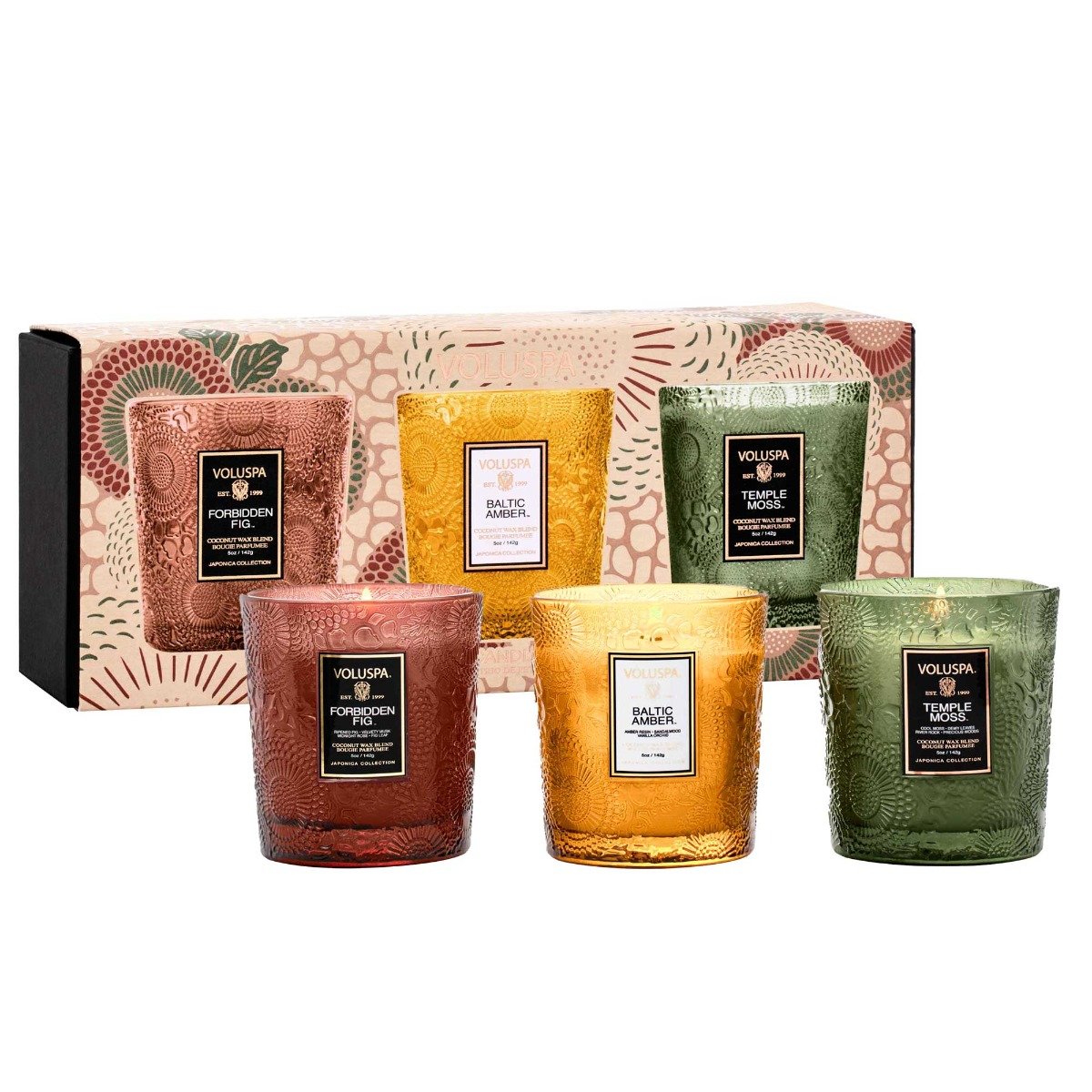 Japonica Fall Fragrant Foliage Demi Candle Trio Set