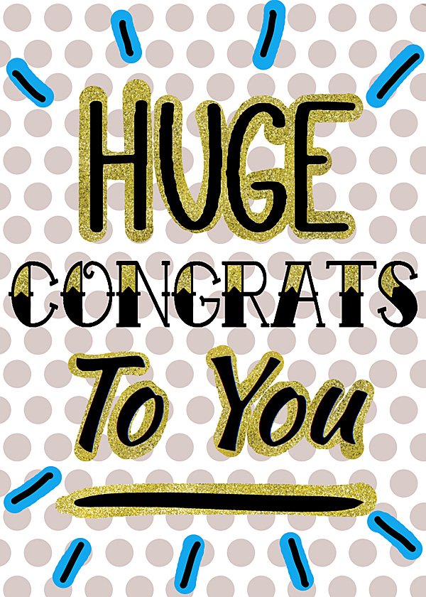 Charles Christian - Huge Congrats To You Greeting Card | Candle Delirium