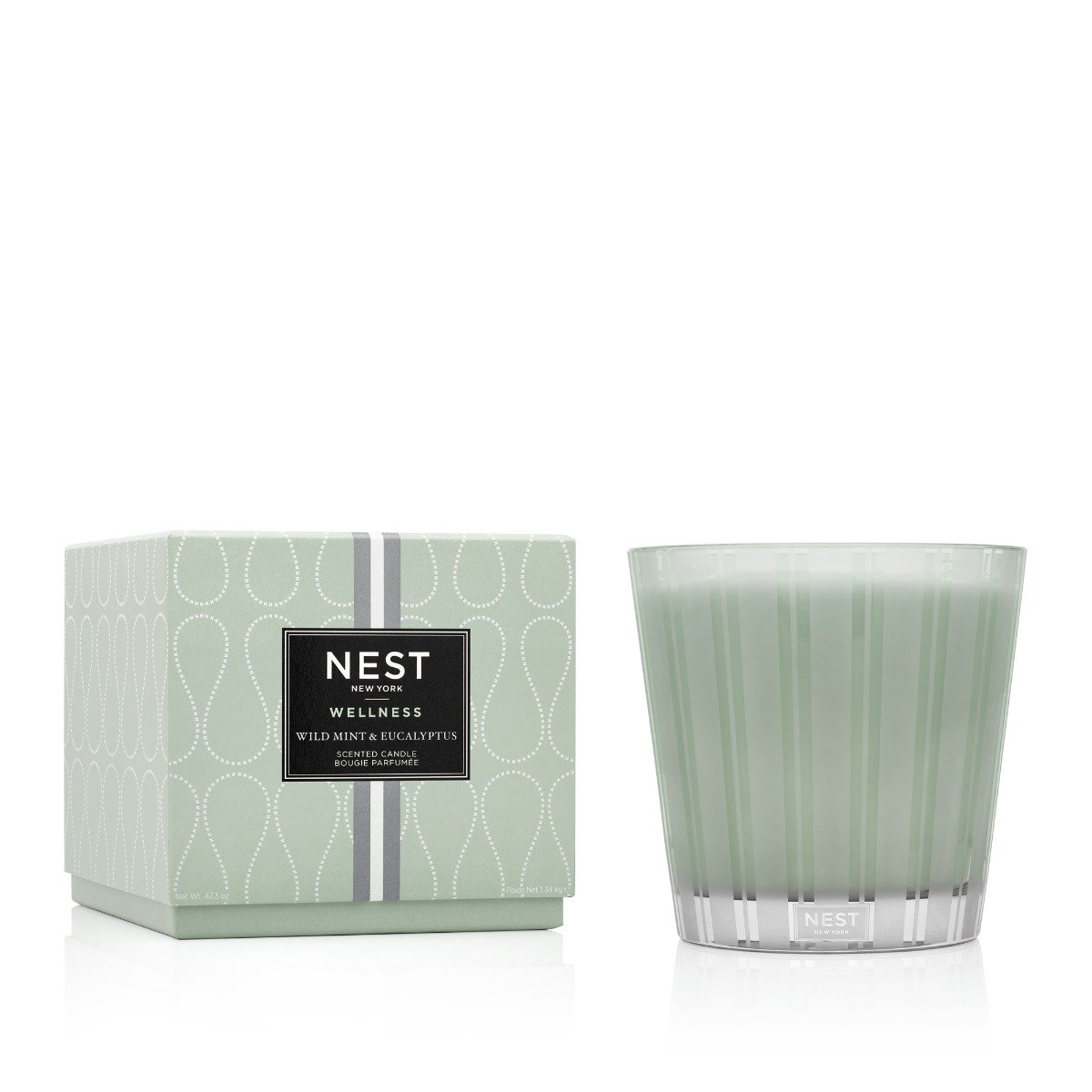 Wild Mint & Eucalyptus 4 Wick Luxury Candle