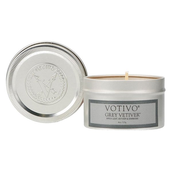 Grey Vetiver Travel Tin Candle